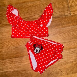 Minnie mouse Disney 2 piece swimsuit